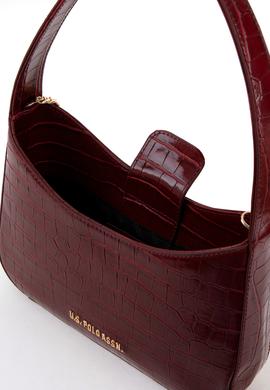 Kadın Bordo Kroko Kol Çantası - 50300342002