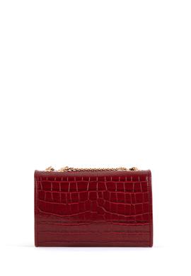 Kadın Bordo Kroko Kol Çantası - 50300344002