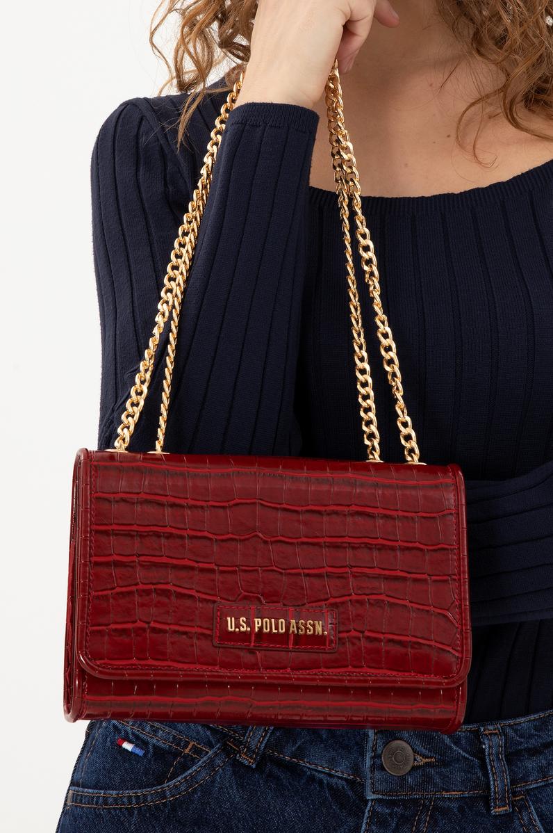 Kadın Bordo Kroko Kol Çantası