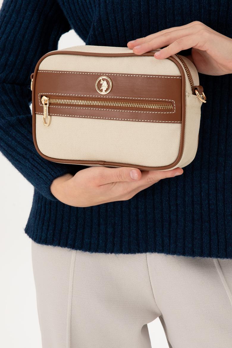 Kadın Krem Kanvas Çapraz Çanta - 50300319001