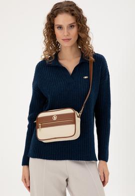 Kadın Krem Kanvas Çapraz Çanta - 50300319001