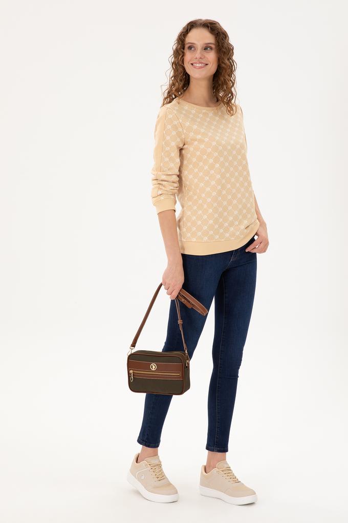 Kadın Haki Kanvas Çapraz Çanta