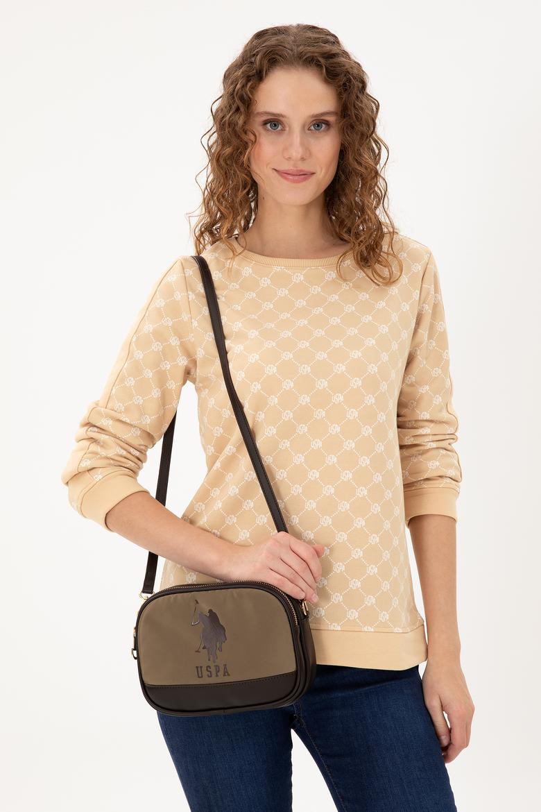 Kadın Haki Kapitone Çapraz Çanta