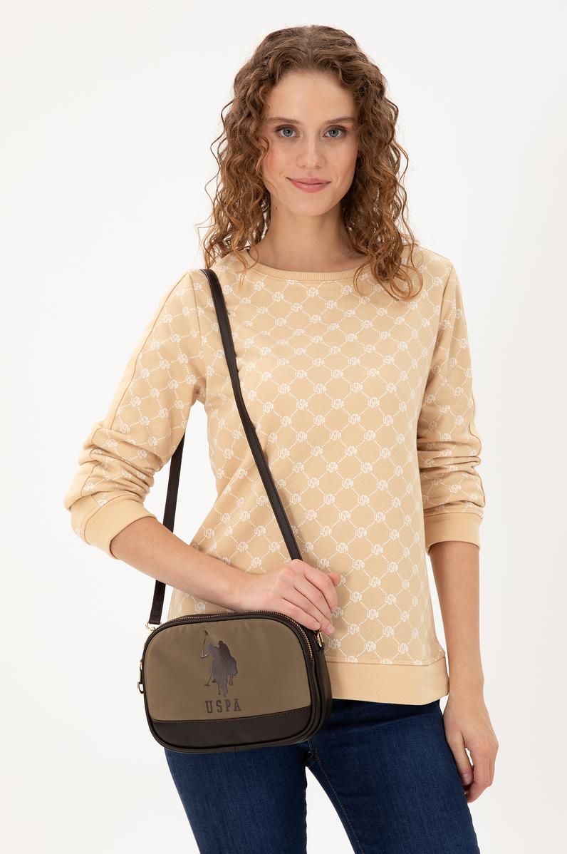 Kadın Haki Kapitone Çapraz Çanta