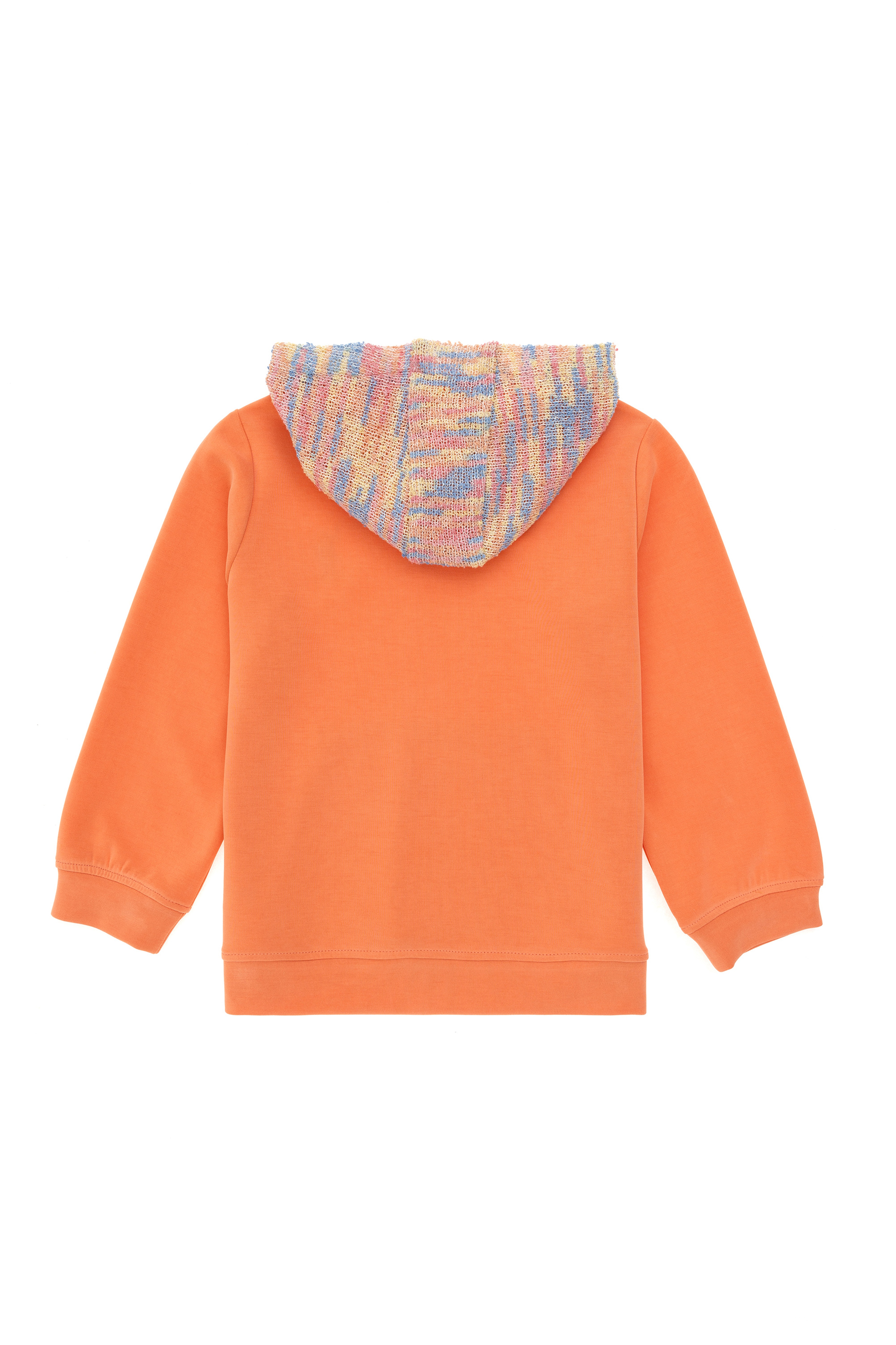 Kız Çocuk Somon Kapüşonlu Sweatshirt