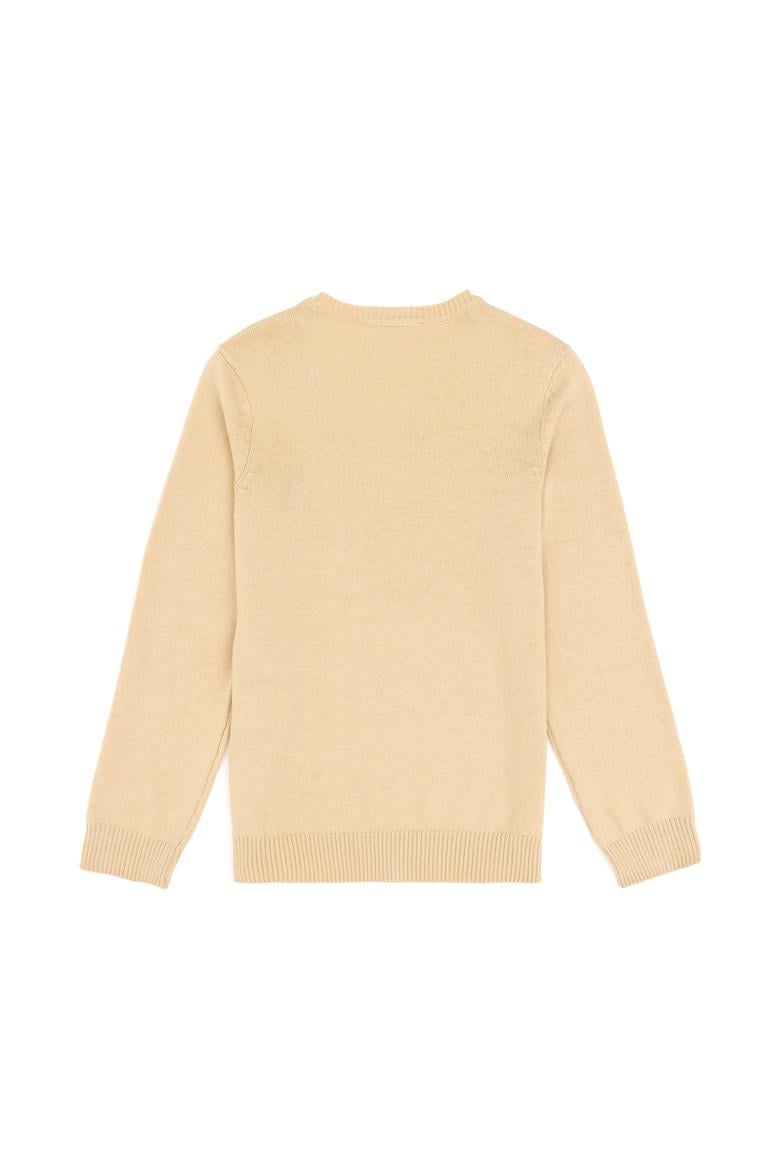 Kız Çocuk Kum V Yaka Basic Kazak - 50294198070