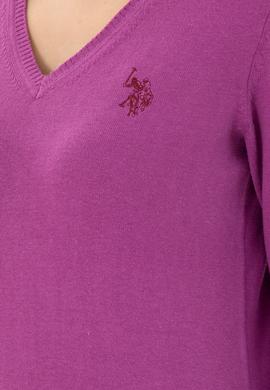 Kadın Violet Basic V Yaka Kazak - 50293542059