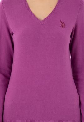 Kadın Violet Basic V Yaka Kazak - 50293542059