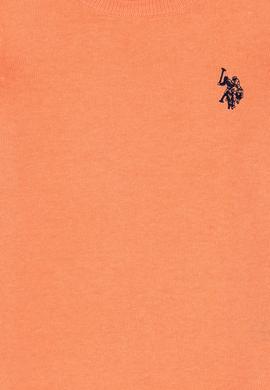 Kız Çocuk Somon Melanj Bisiklet Yaka Basic Kazak - 50293586181