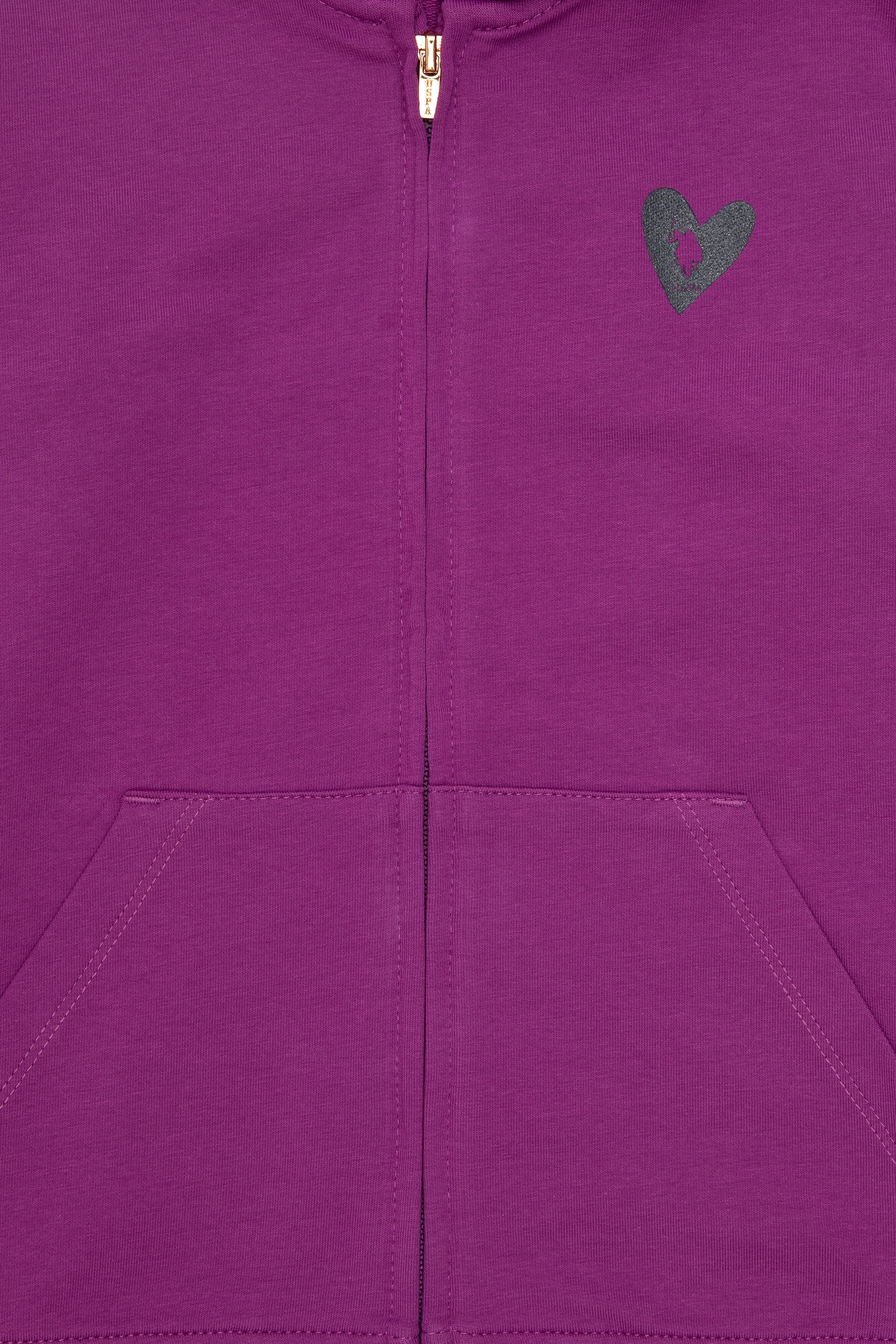 Kız Çocuk Menekşe Fermuarlı Sweatshirt