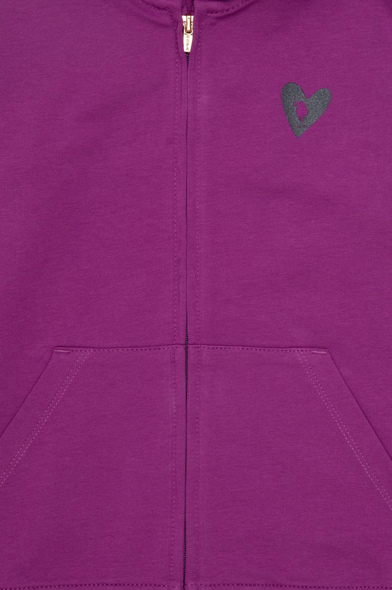 Kız Çocuk Menekşe Fermuarlı Sweatshirt