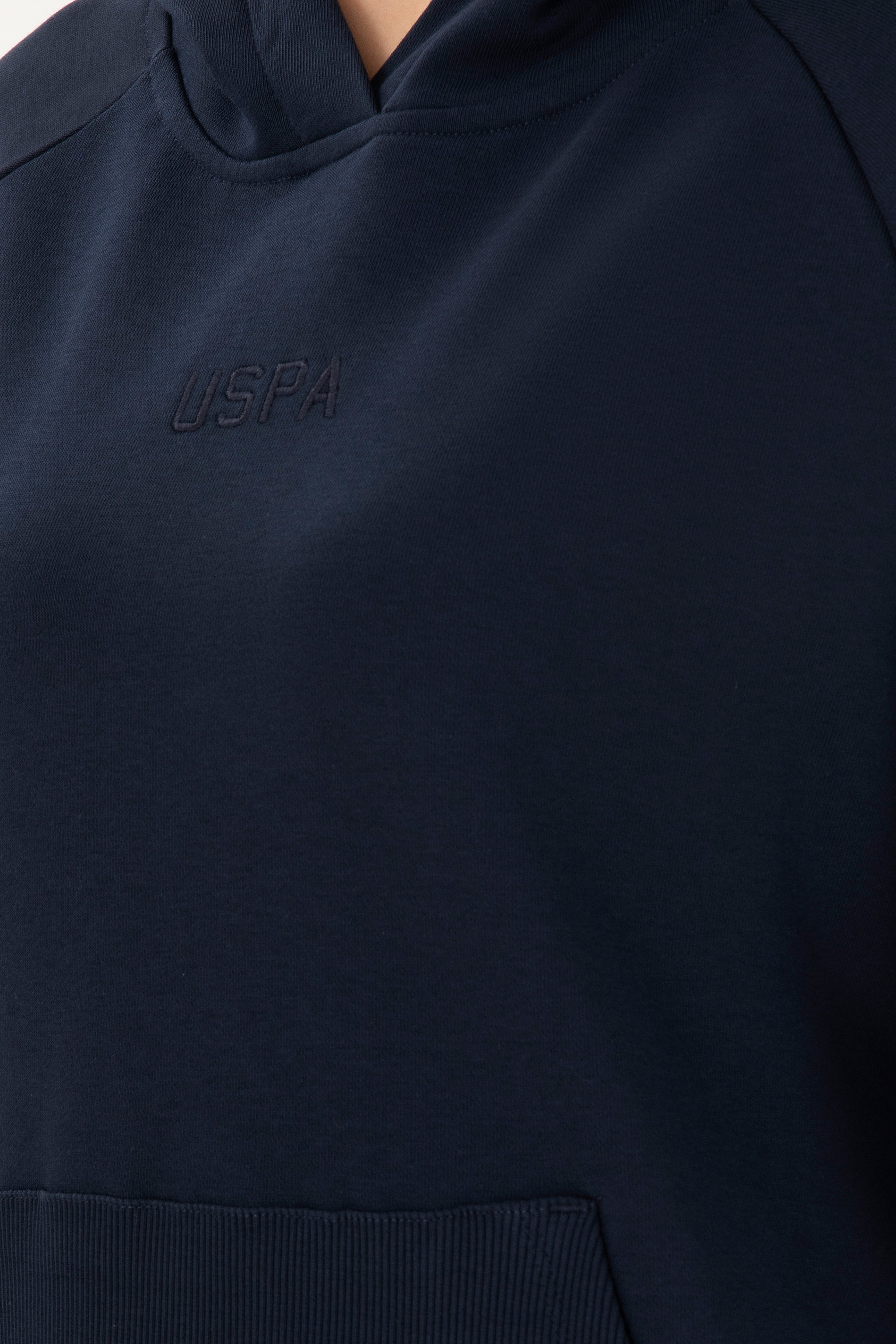 Kadın Lacivert Kapüşonlu Sweatshirt - Image 7