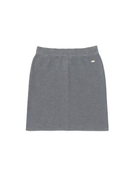 Kız Çocuk Gri Melanj Triko Etek - 50298585021