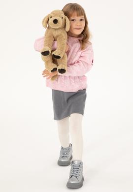 Kız Çocuk Gri Melanj Triko Etek - 50298585021