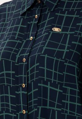 Kadın Lacivert Uzun Kollu Gömlek - 50289844004