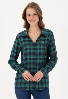 Kadın Mint Uzun Kollu Gömlek - 50291117012