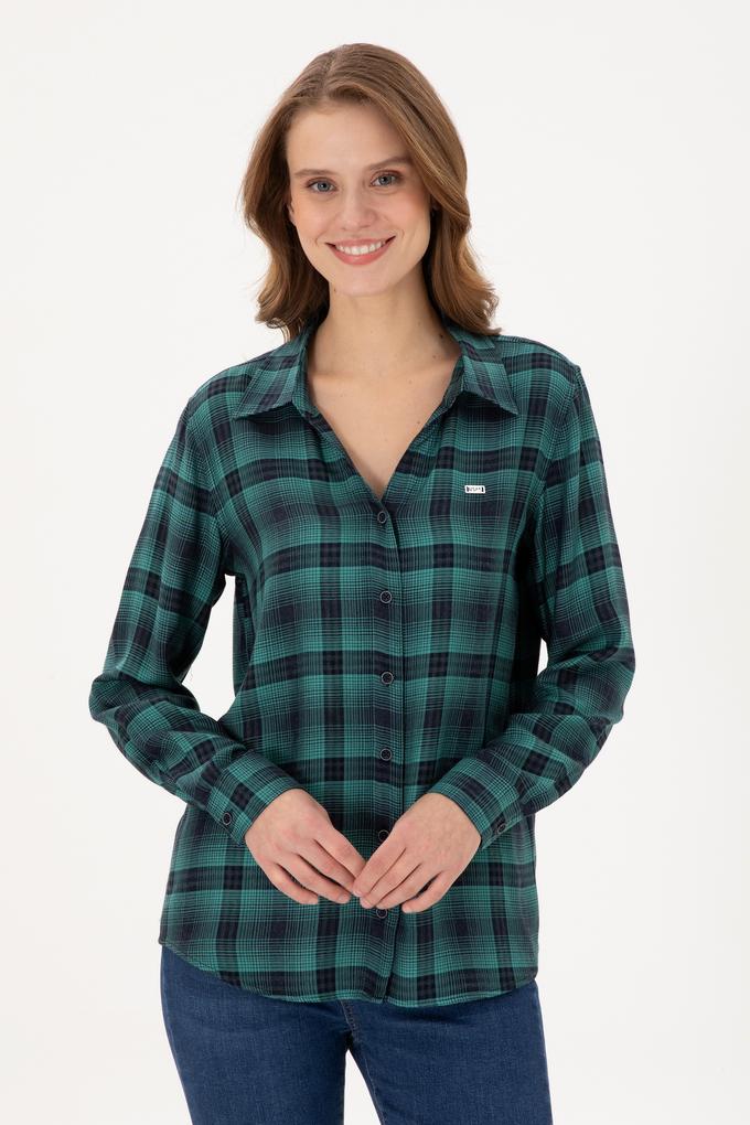 Kadın Mint Uzun Kollu Gömlek