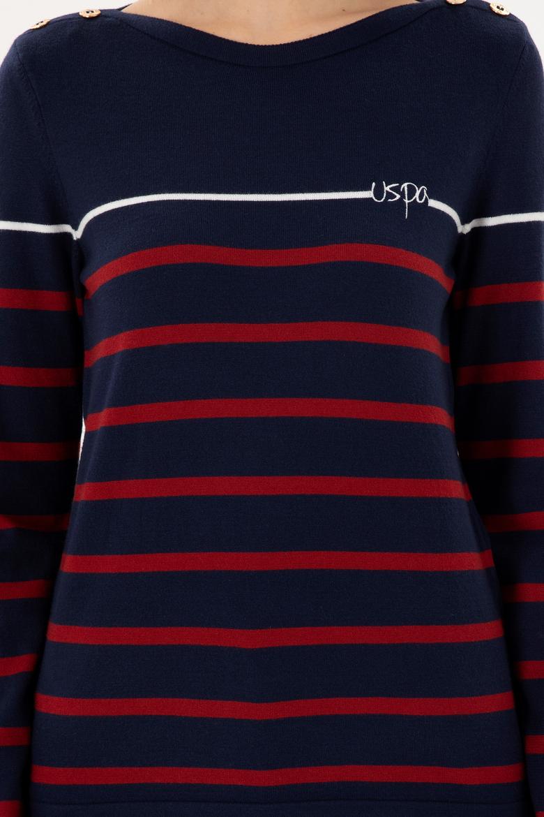 Kadın Lacivert Bisiklet Yaka Kazak - 50291573005