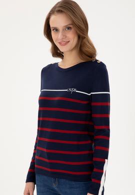 Kadın Lacivert Bisiklet Yaka Kazak - 50291573005