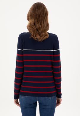 Kadın Lacivert Bisiklet Yaka Kazak - 50291573005