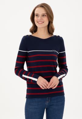 Kadın Lacivert Bisiklet Yaka Kazak - 50291573005