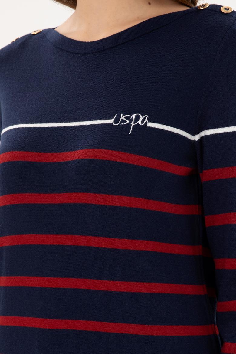 Kadın Lacivert Bisiklet Yaka Kazak - 50291573005