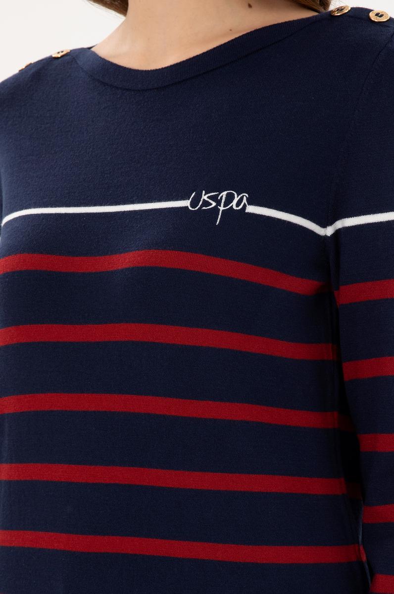 Kadın Lacivert Bisiklet Yaka Kazak