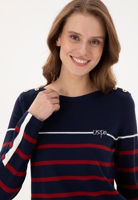 Kadın Lacivert Bisiklet Yaka Kazak - 50291573005