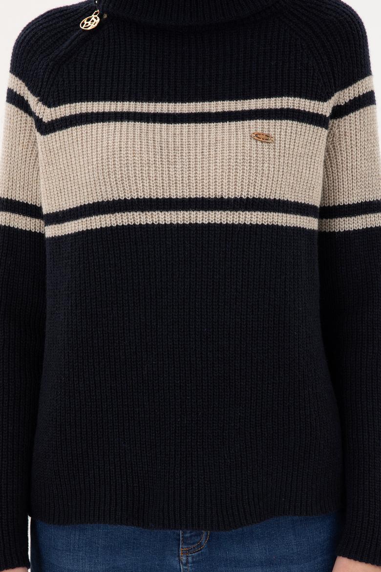 Kadın Lacivert V Yaka Kazak - 50293133002