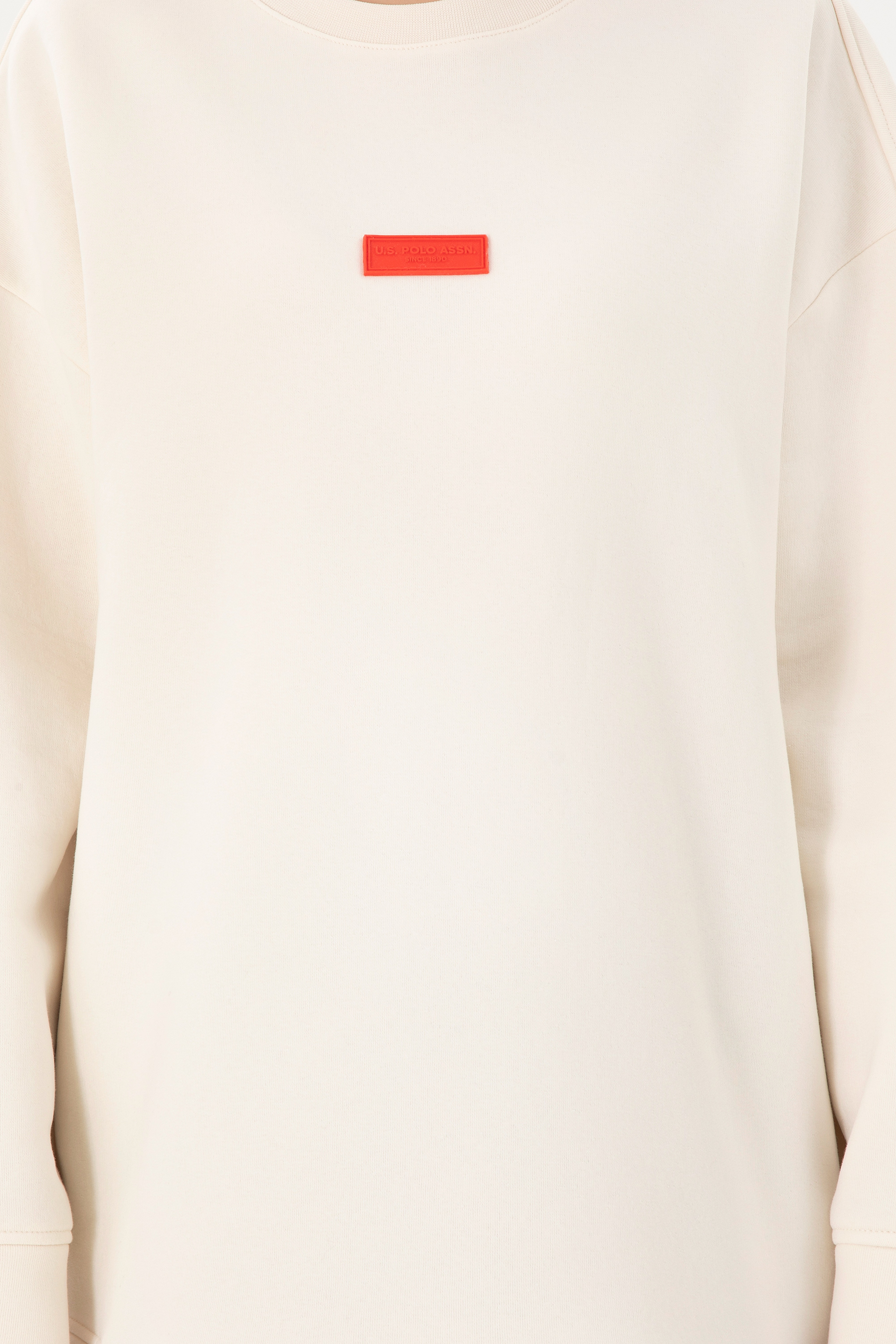 Kadın Krem Bisiklet Yaka Sweatshirt - Image 6