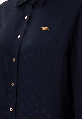 Kadın Lacivert Uzun Kollu Gömlek - 50295389005