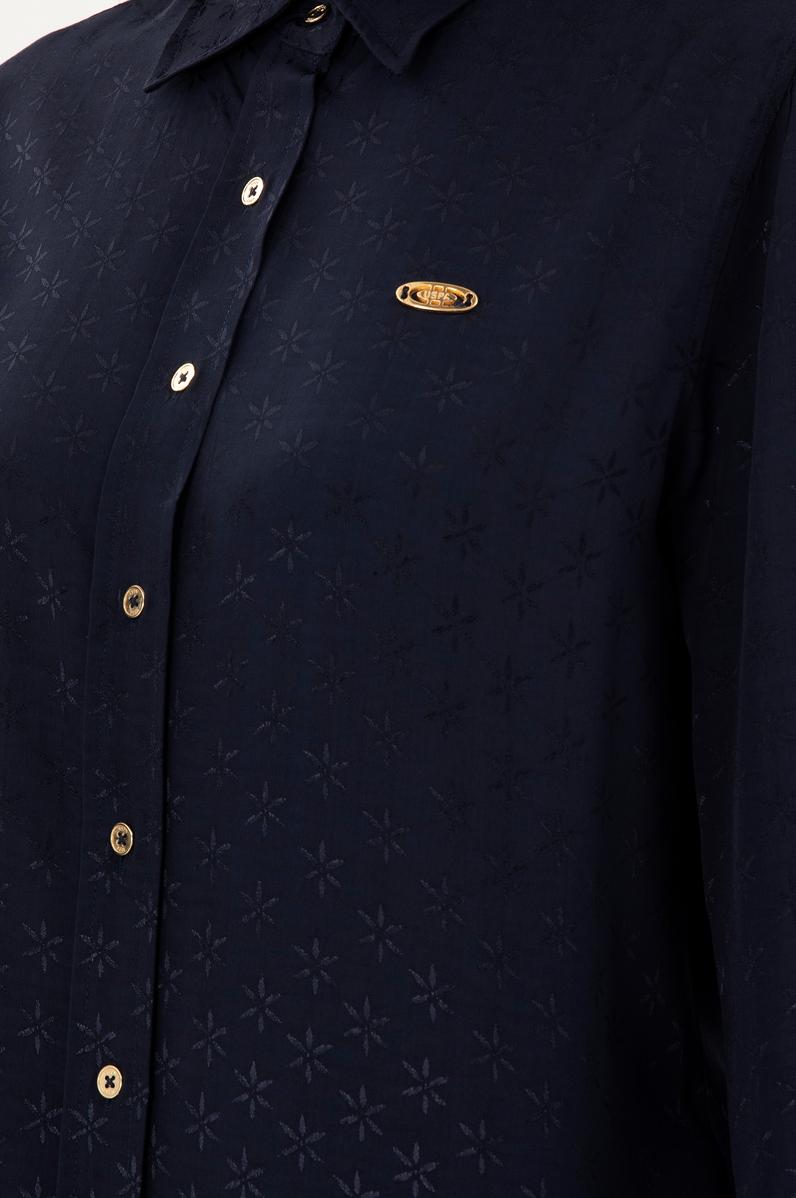 Kadın Lacivert Uzun Kollu Gömlek