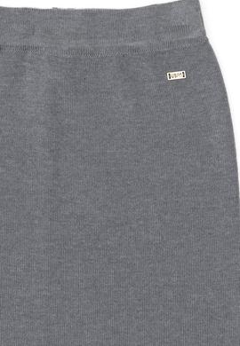 Kız Çocuk Gri Melanj Triko Etek - 50298585021