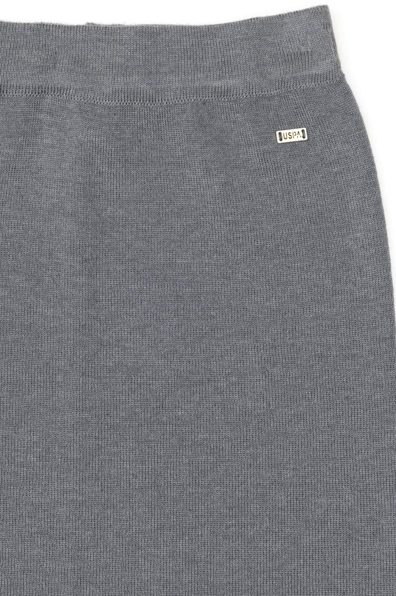 Kız Çocuk Gri Melanj Triko Etek