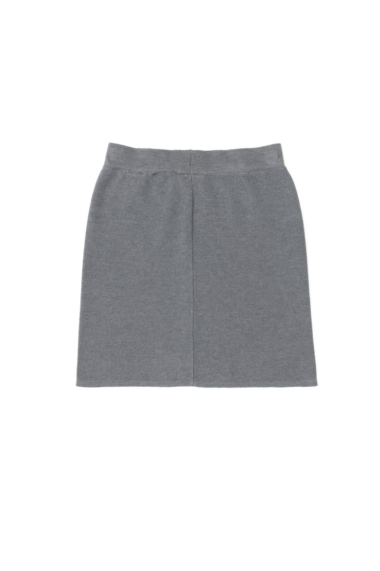 Kız Çocuk Gri Melanj Triko Etek - 50298585021