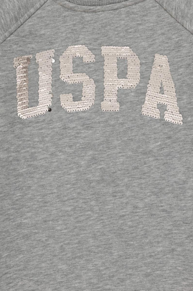 Kız Çocuk Gri Melanj Örme Elbise