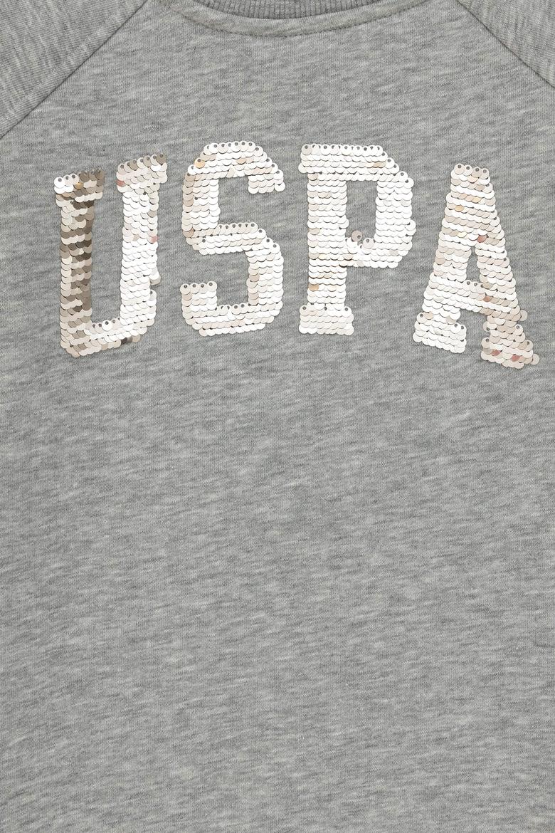 Kız Çocuk Gri Melanj Örme Elbise - 50298903023