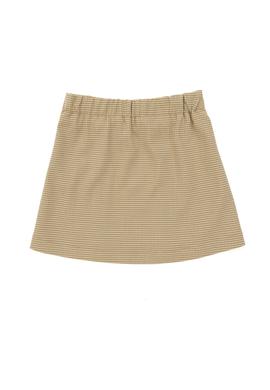 Kız Çocuk Camel Pötikare Pileli Dokuma Etek - 50301357003