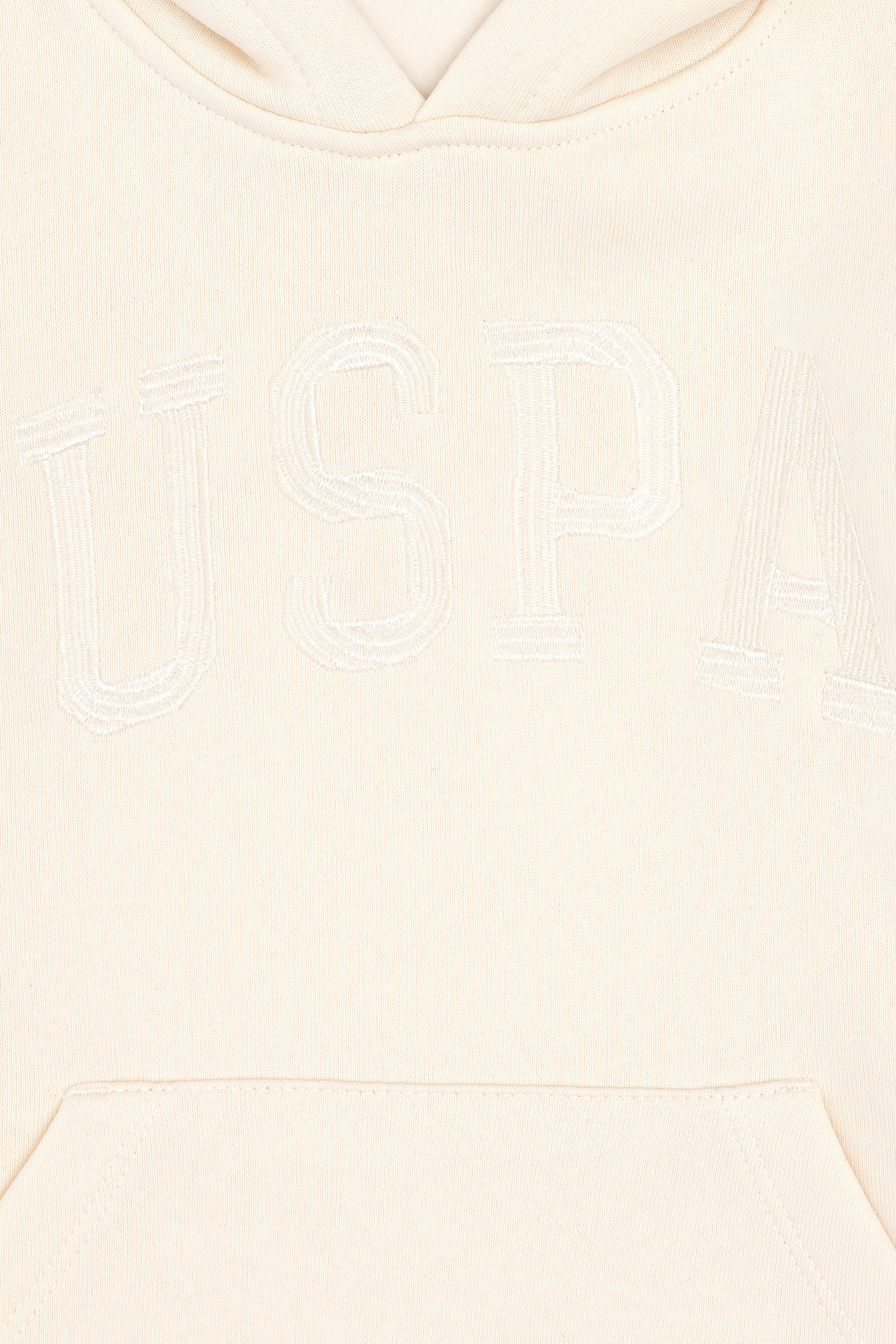 Kız Çocuk Krem Kapüşonlu Basic Sweatshirt - Image 6