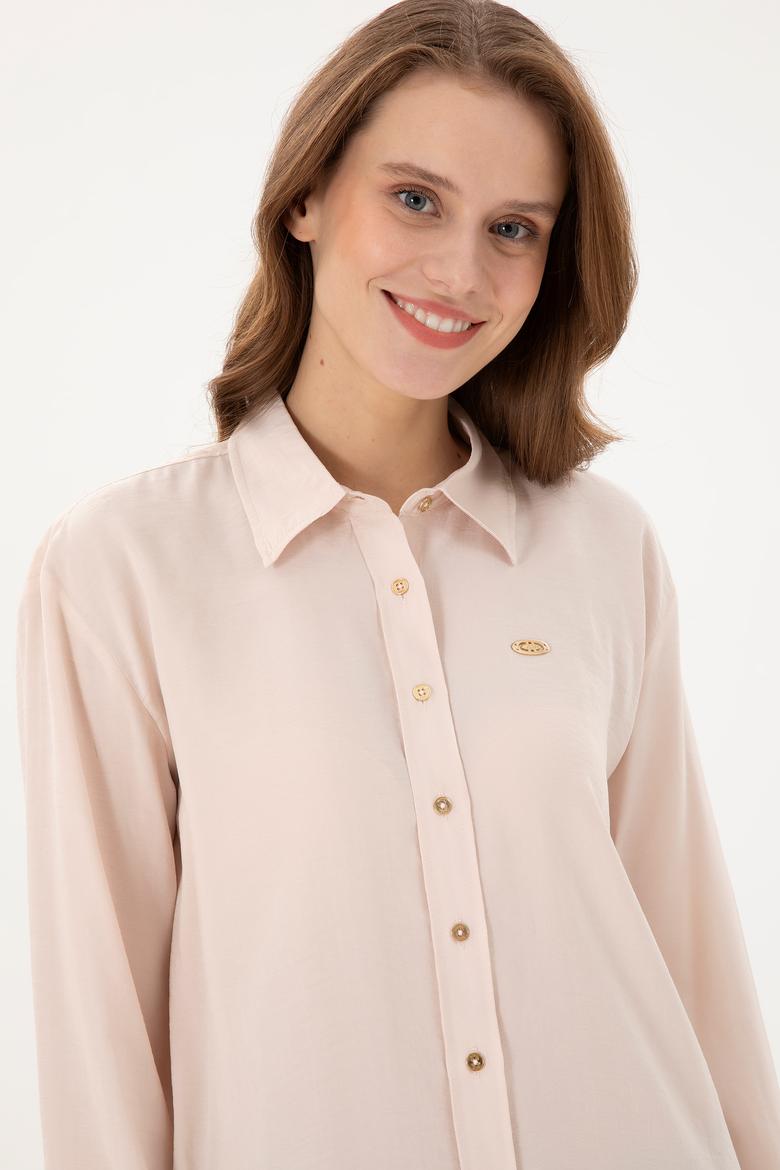 Kadın Taş Uzun Kollu Gömlek - 50289849066