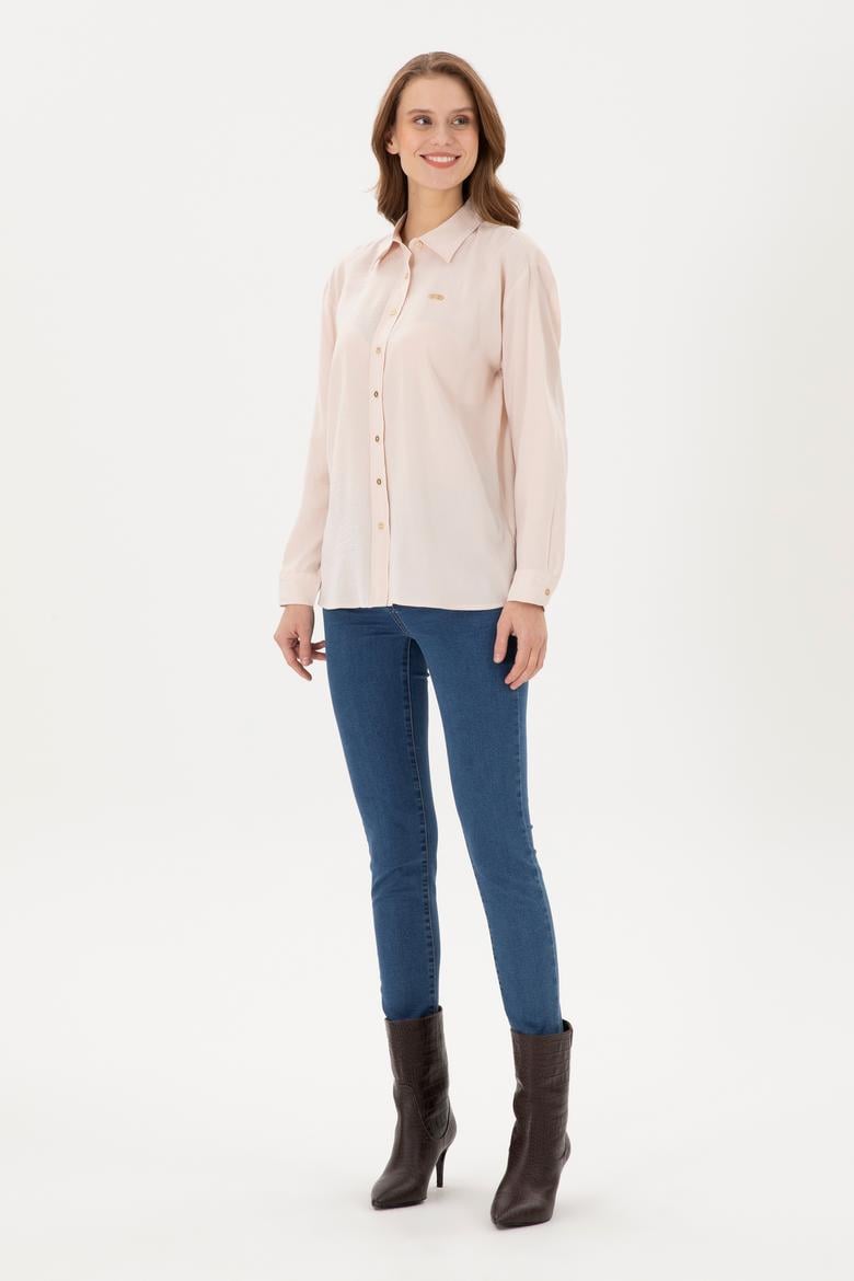 Kadın Taş Uzun Kollu Gömlek - 50289849066