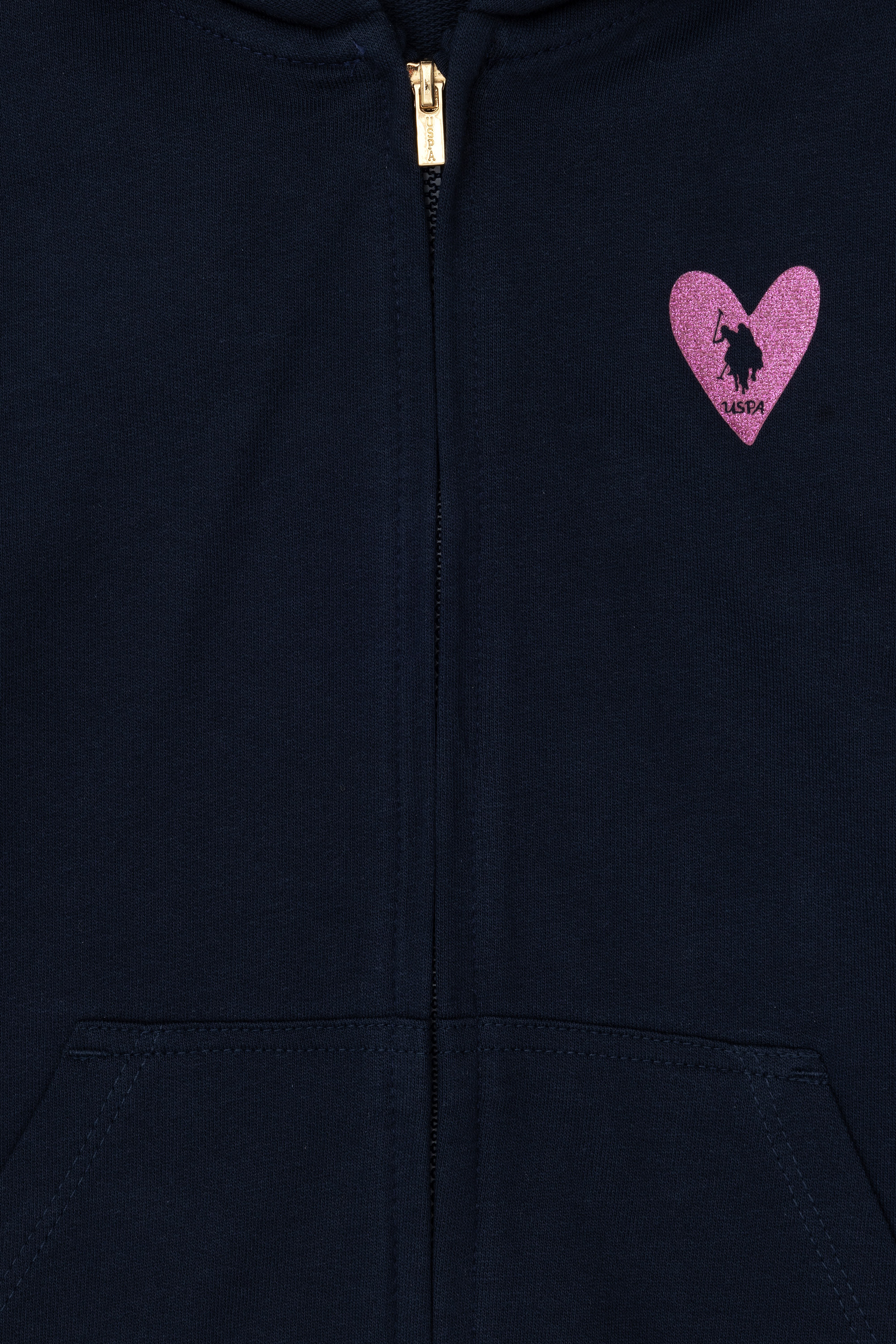 Kız Çocuk Lacivert Fermuarlı Basic Sweatshirt - Image 5