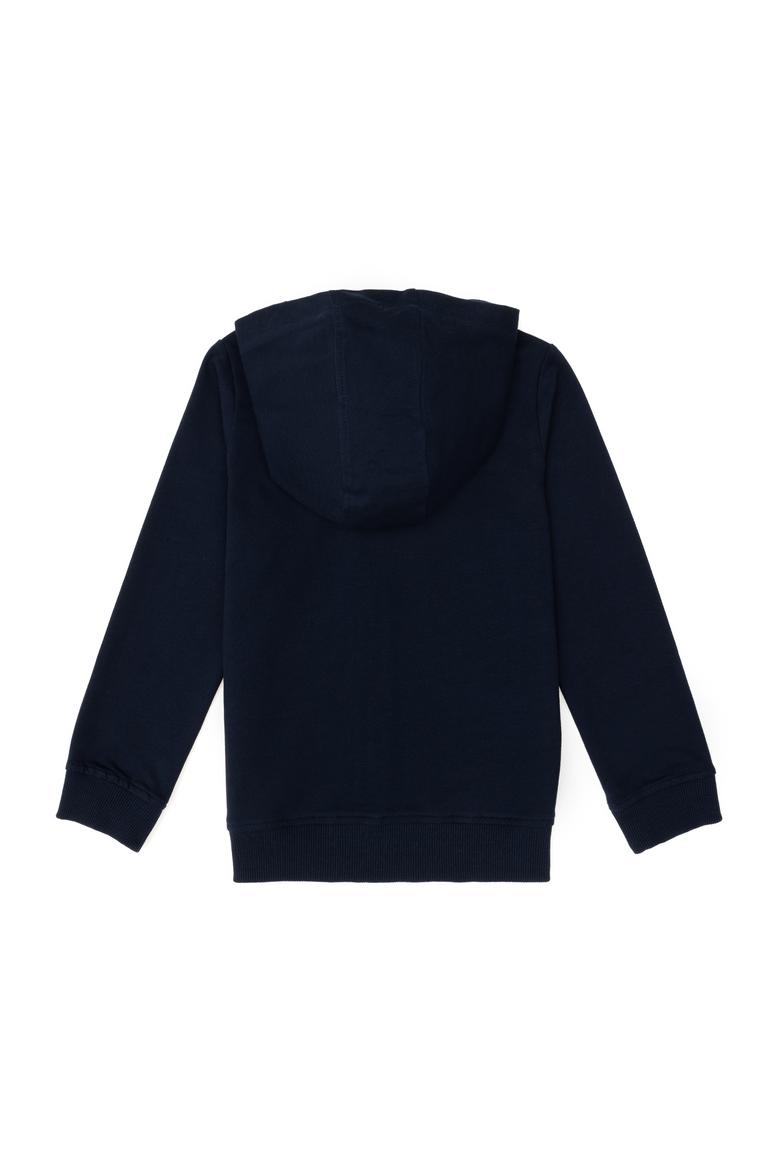 Kız Çocuk Lacivert Fermuarlı Basic Sweatshirt - 50296390077