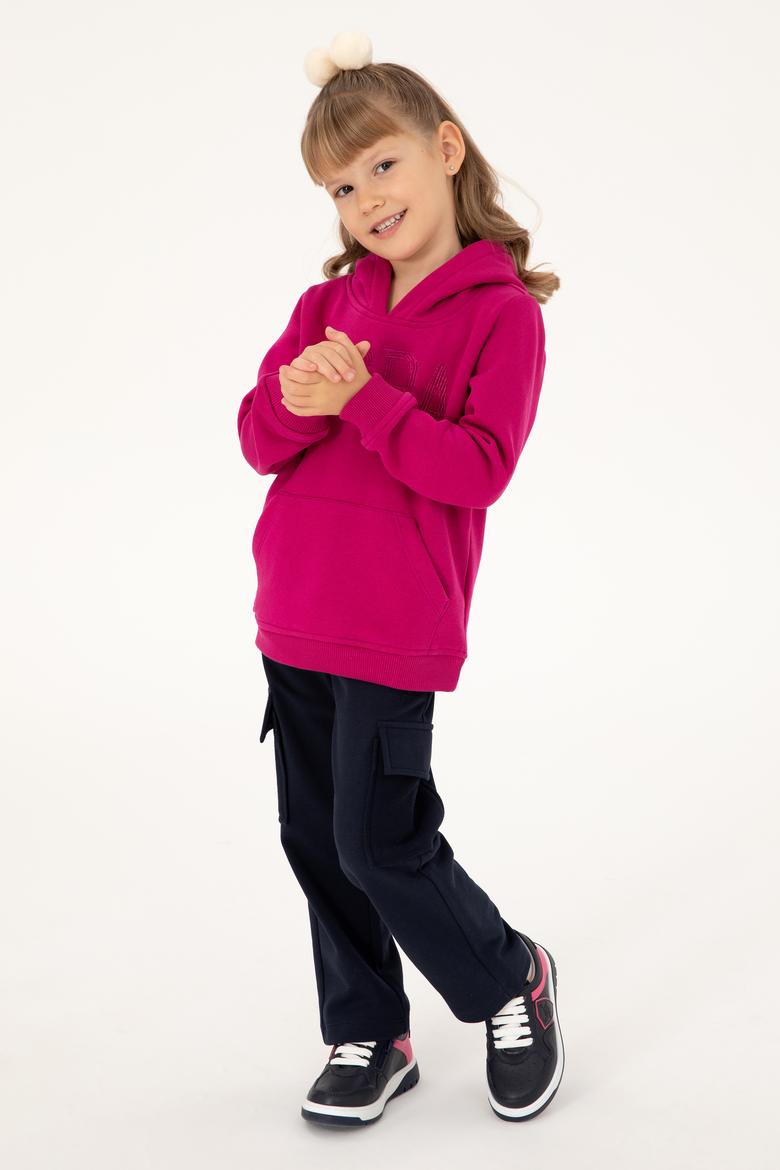 Kız Çocuk Lacivert Cepli Eşofman Altı