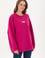 Kadın Fuşya Bisiklet Yaka Sweatshirt