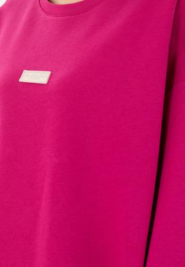 Kadın Fuşya Bisiklet Yaka Sweatshirt - 50294221009