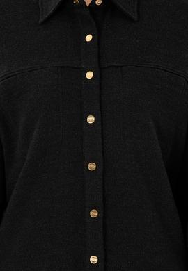 Kadın Siyah Uzun Kollu Gömlek - 50289843026