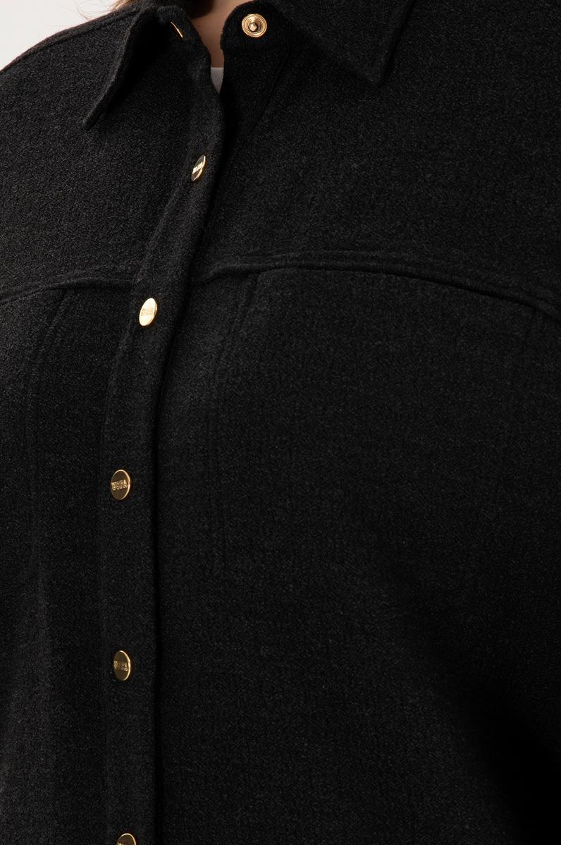 Kadın Siyah Uzun Kollu Gömlek