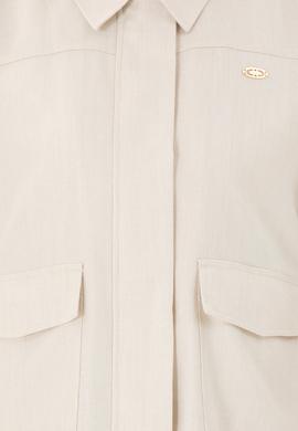 Kadın Ekru Uzun Kollu Gömlek - 50290292007