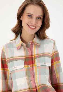 Kadın Kiremit Uzun Kollu Gömlek - 50291093031